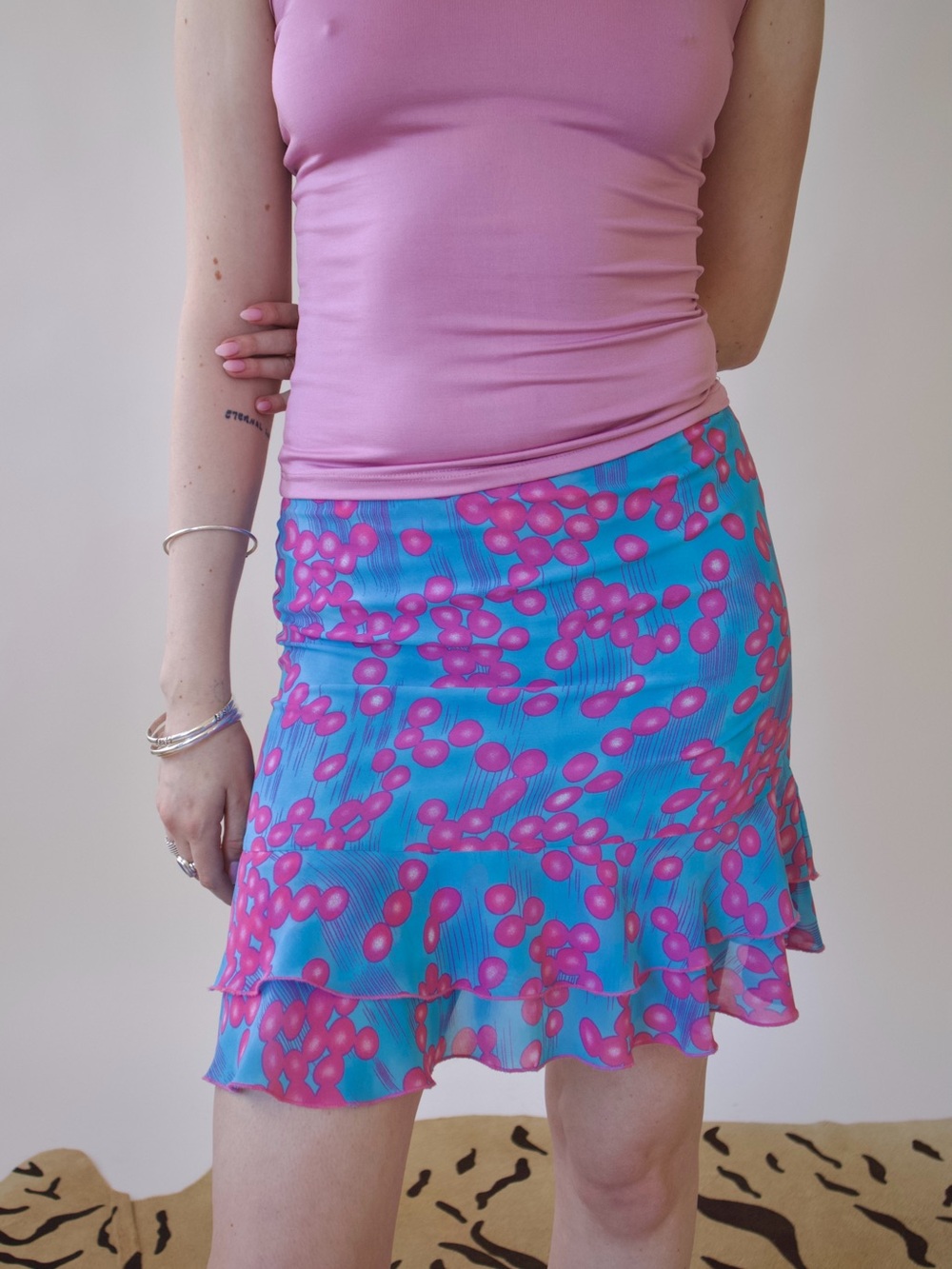 Funky colorful Ruffle Skirt